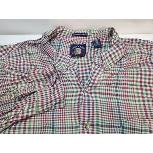 Salty Dog Cambridge Plaid Button Down Shirt Mens Big 4X Long Sleeve 100% Cotton